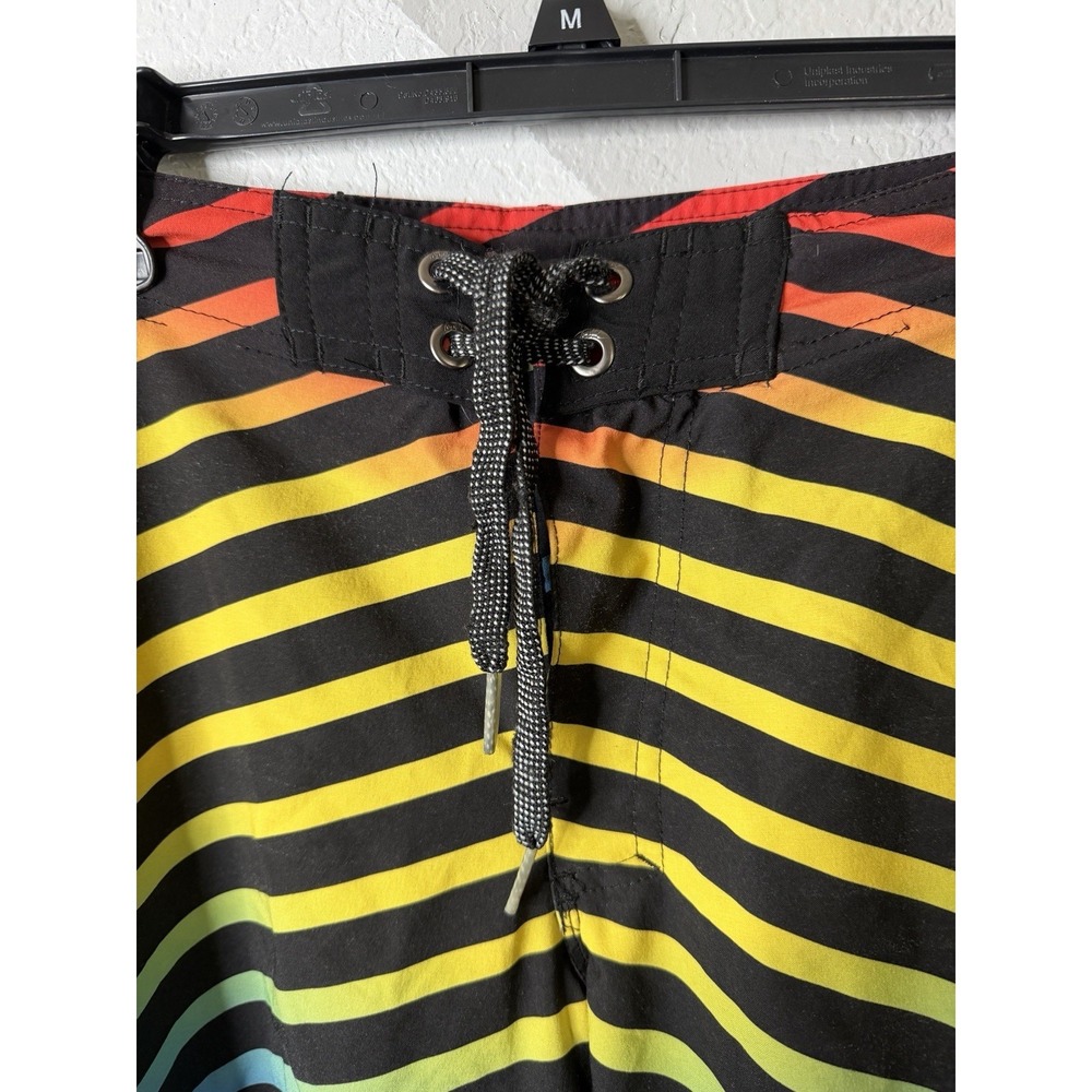 Tony Hawk Mens Multicolor Striped 12" Board Shorts Swim Trunks Size 34 - Picture 5 of 12